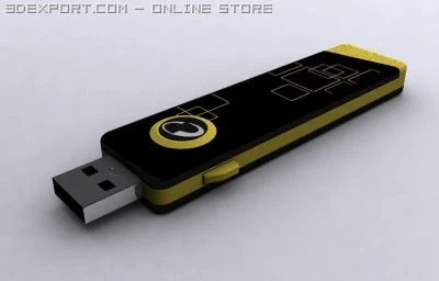 silicon power usb flash drive 3D Model .c4d .max .obj .3ds .fbx .stl .blend 