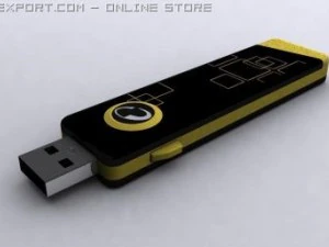 Chiavetta USB in silicio Modello 3D