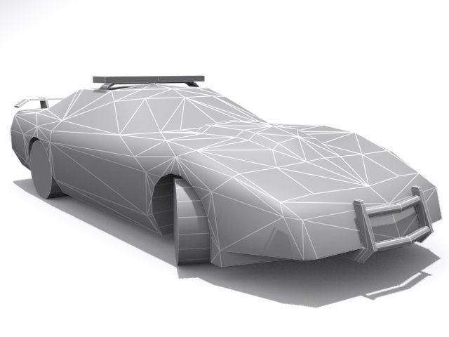 police chevrolet corvette base 3D Модель .c4d .max .obj .3ds .fbx .stl .blend 