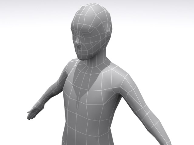young boy base Model 3D .c4d .max .obj .3ds .fbx .stl .blend 