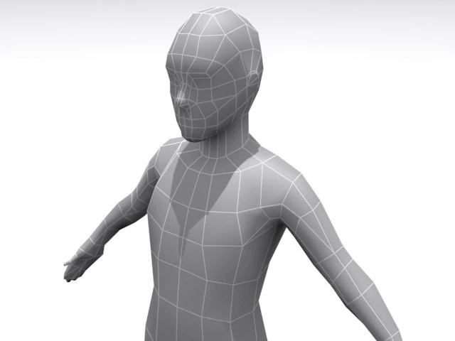 base de jeune gar&ccedil;on Modèle 3D .c4d .max .obj .3ds .fbx .stl .blend 