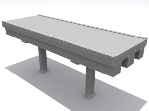 road and highway set base Modelo 3D