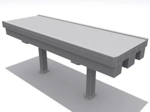 road and highway set base 3D Model