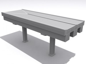 road and highway set base Modelo 3D