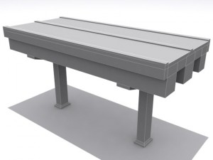 road and highway set base Modelo 3D