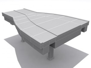 road and highway set base Modelo 3D
