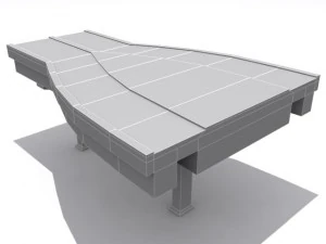 road and highway set base 3D Model