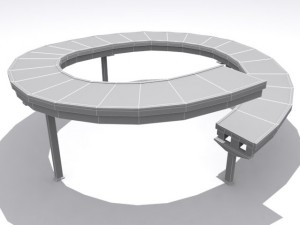 road and highway set base Modelo 3D