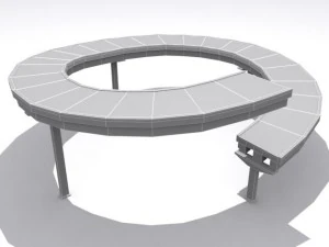 road and highway set base 3D Model