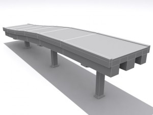 road and highway set base Modelo 3D