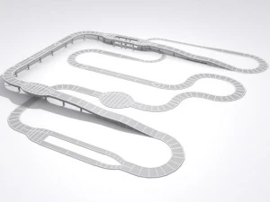 road and highway set base 3D Model