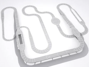 road and highway set base 3D Model