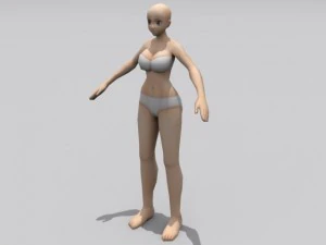 female anime 3D Model