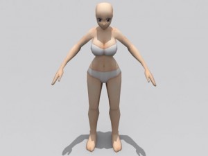 female anime 3D Model
