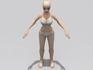 female anime 3D Model