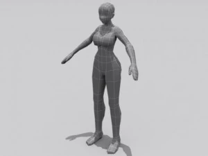 female anime 3D Model