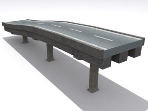 road and highway set 3D 模型