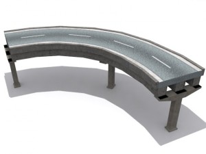 road and highway set 3D 模型