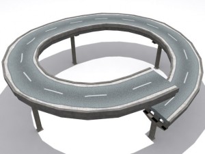 road and highway set 3D 模型