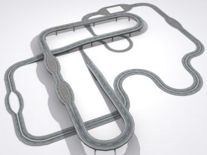 road and highway set 3D 模型