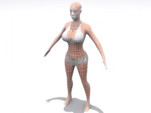 high resolution female 3D Модель