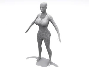 high resolution female  base 3D Model
