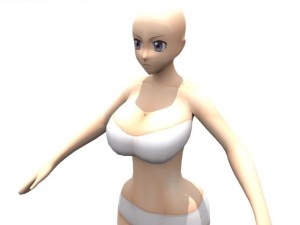high resolution curvy anime 3D Model