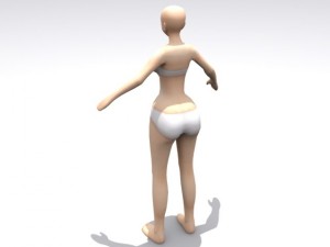 high resolution curvy anime 3D Model