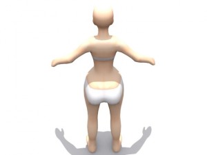 high resolution curvy anime 3D Model