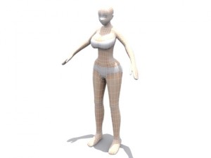 high resolution curvy anime 3D Model