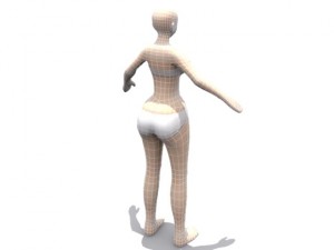 high resolution curvy anime 3D Model