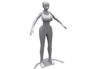 high resolution curvy anime 3D Model