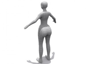 high resolution curvy anime 3D Model