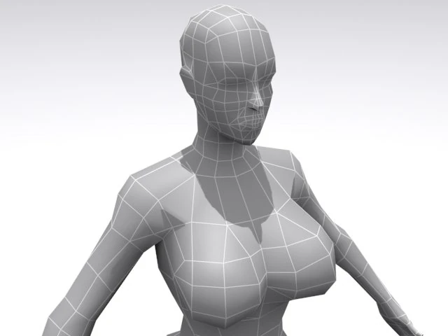 weibliche Basis 3D Modell .c4d .max .obj .3ds .fbx .stl .blend 