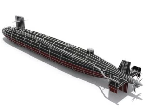 ssn637 sturgeon 3D Model