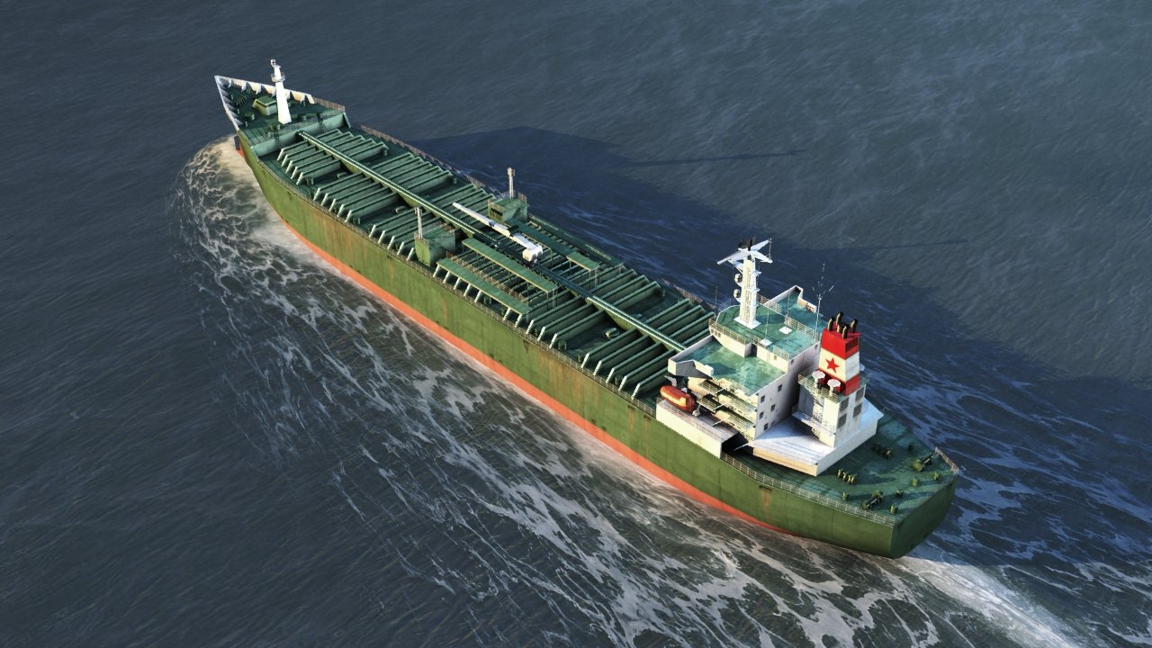 3D model Oil Tanker Vessel VR / AR / low-poly MAX OBJ 3DS 