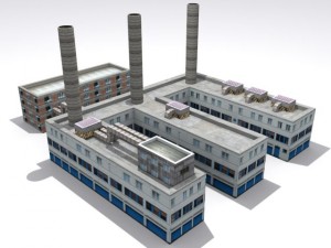 refinery set Modello 3D