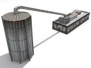 refinery set Modello 3D