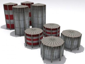refinery set Modello 3D