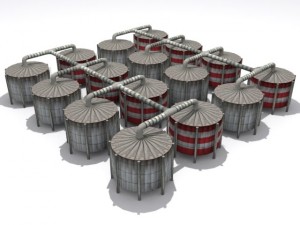 refinery set Modello 3D