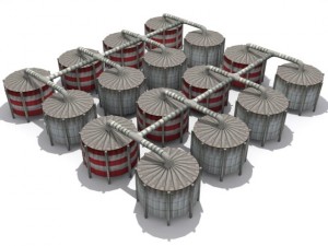 refinery set Modello 3D