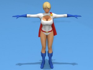power girl 3D 모델