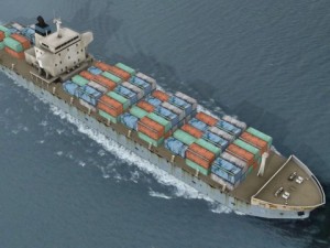 cargo container ship 3D-Modell