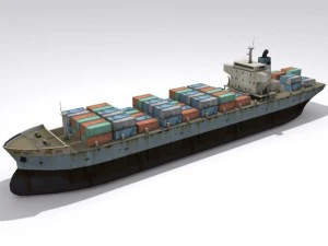 cargo container ship 3D Model