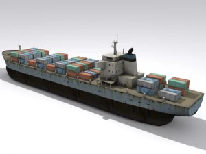 cargo container ship 3D Model