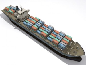 cargo container ship 3D Model