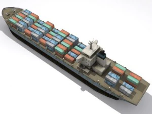 cargo container ship 3D Model