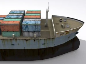 cargo container ship 3D Model