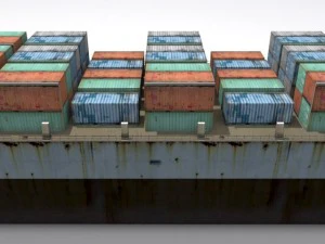 cargo container ship 3D Model