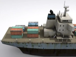 cargo container ship 3D Model